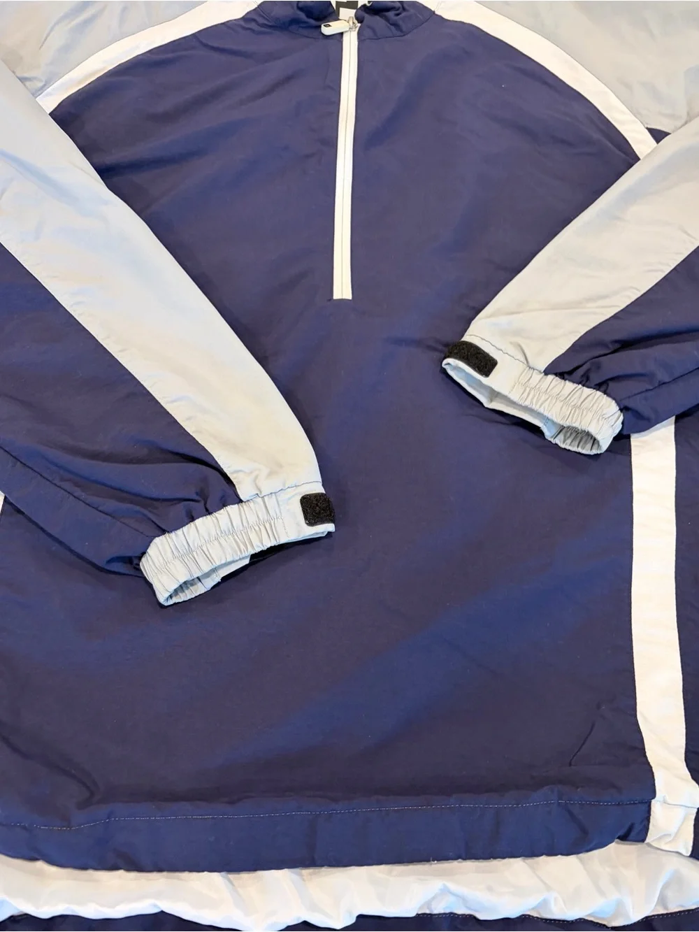 FootJoy Golf Men's Navy and Light Gray Pullover Windbreaker Jacket-Large